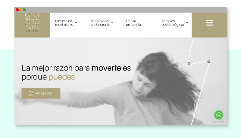Miniatura diseño página web para Sincronia Estudio Madrid