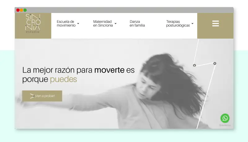 Miniatura diseño página web para Sincronia Estudio Madrid