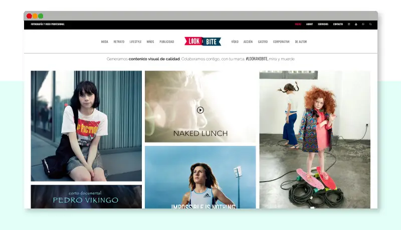 Miniatura diseño página web para Lookandbite