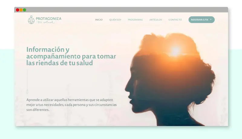 Miniatura diseño página web para Protagoniza tu salud